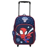 Spidey Trolley Spider-Man, 38 cm Kinder Rucksack Handgepäck Koffer, Navy
