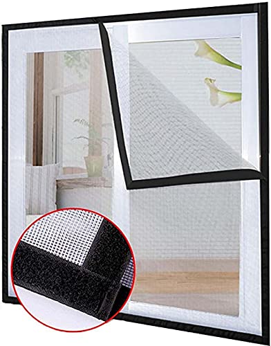 Fliegengitter-Fensternetz für Katzenschutz mit selbstklebendem Klebeband, Moskito-Insektennetz, einfach zu installieren, wasserabweisendes Netz, waschbares Netz, weißer Rahmen, weißes Netz