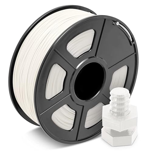SUNLU ABS Filament 1.75 mm für den 3D-Drucker ABS 3D-Drucker Filamentgenauigkeit +/- 0.02 mm, Weiß