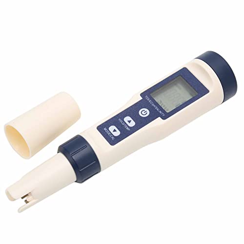 TOPINCN Wasserqualitätsprüfgerät,5in1 multifunktionale tragbare Digitale Wasserqualität Tester PH/Salzgehalt/TEM/TDS/EC Monitor Meter Pen