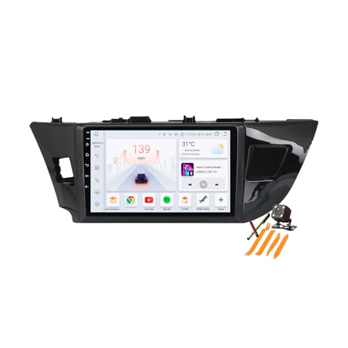 YLOXFW Autoradio Stereo Android 13.0 Navi für Corolla 2012-2016 Sat GPS Navigation 10.1 zoll Cartablet DVD Multimedia Player FM BT Receiver mit Carplay 4G 5G WIFI DSP SWC,M6 pro2