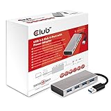 Club 3D CSV-1431 USB 3.0 Hub 4-Port mit Netzteil silber