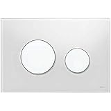 TECE loop Betätigungsplatte für WC (Glas weiß, Tasten weiß, Zweimengentechnik, bedienbar von oben und vorne) 9240650