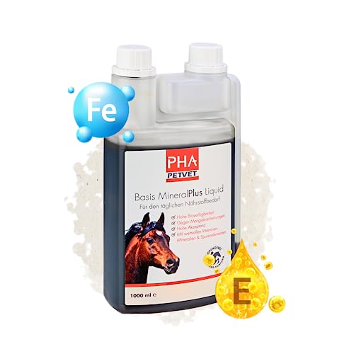 PHA Pferd, Ergänzungsfutter zur ausgwogenen Mineralstoffversorgung, Flüssigkeit, BasisMineralPlus Liquid, 1000 ml