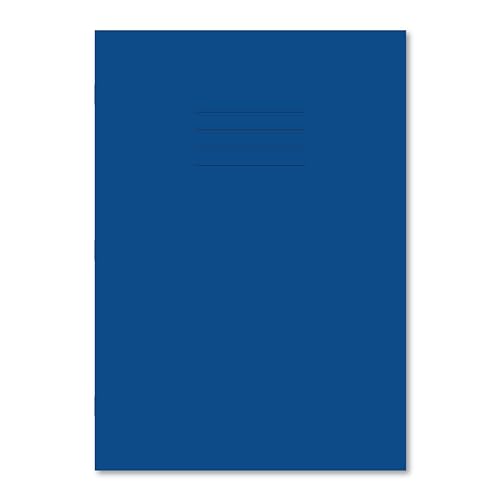 Hamelin A4 8 mm liniert und Rand 80 Seiten Heft – 50 Stück 80 dunkelblau