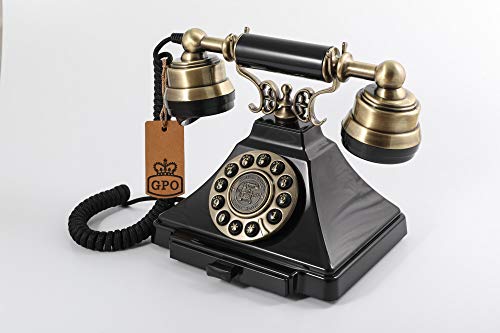 GPO 1938SPUSH Klassisches Telefon 30er Jahre Design Schwarz