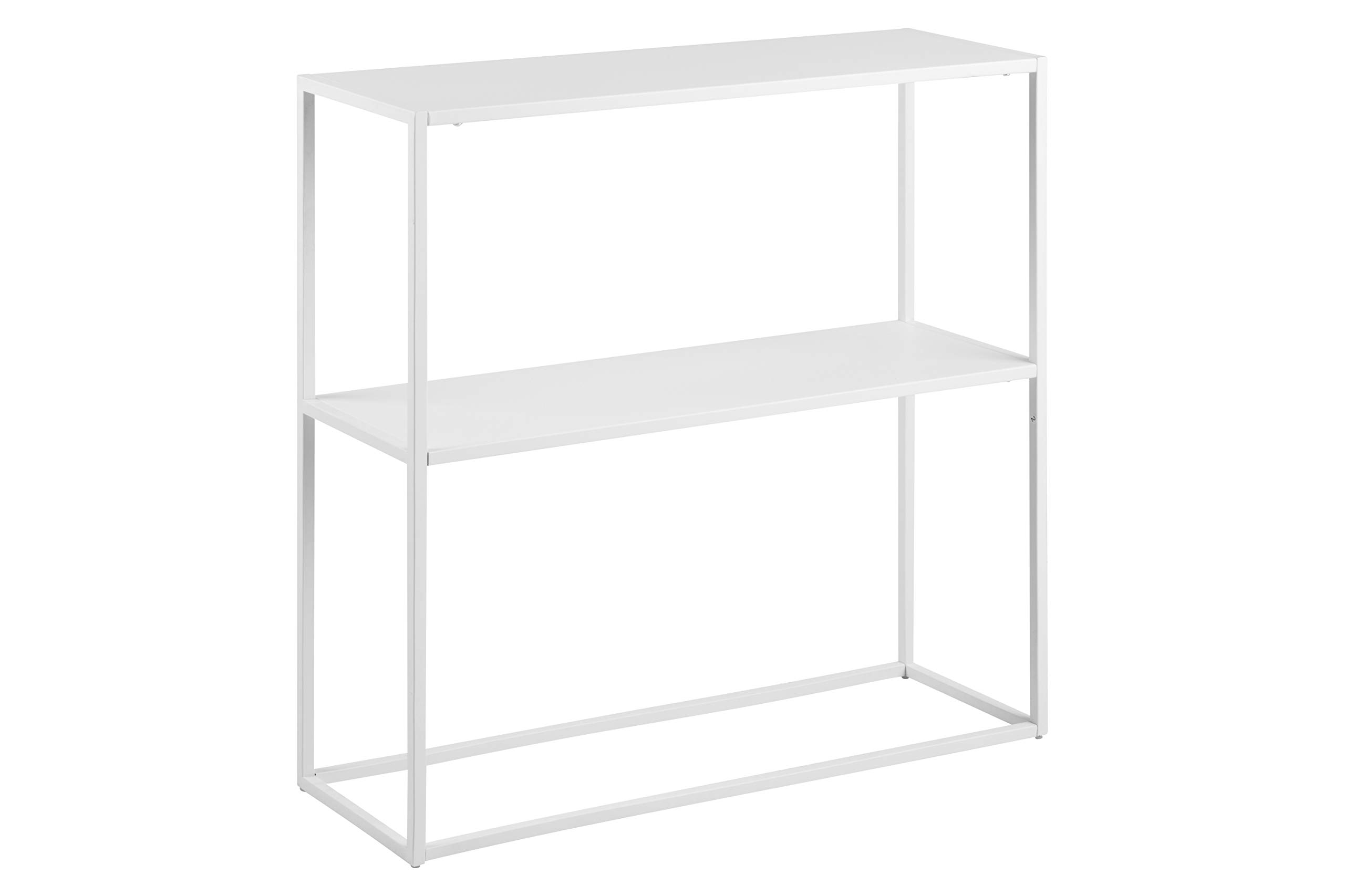 AC Design Furniture Nino Konsolentisch mit 1 Ablage, Industrieller Konsolentisch aus Metall, Weißer Beistelltisch, Industriemöbel, Wohnzimmermöbel, Flurmöbel, B: 79,5 x H: 80,5 x T: 26 cm