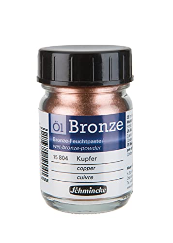 Schmincke - Öl-Bronze, Kupfer, 50 ml, 15 804 024, für schillernde Metalleffekte auf Ölbildern, sowie vorgrundierten Untergründen wie z.B. Holz, Metall, Gips