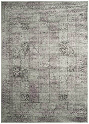 Safavieh Vintage Inspirierter Teppich, VTG127, Gewebter Weiche Viskose-Faser, Dunkelgrau / Amethyst, 160 x 230 cm