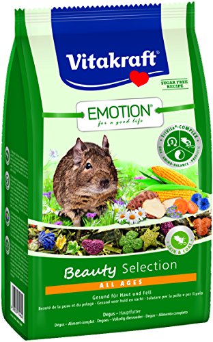 Vitakraft Alleinfutter für Degus, Gemüse, Luzerne, Blüten TriVita-Complex, Emotion Beauty Selection All Ages (5 x 600g)