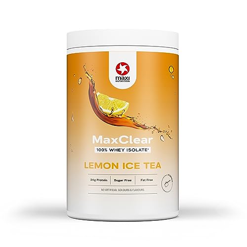 MaxiNutrition MaxClear Lemon Ice Tea, 100% Clear Whey Protein Isolate, 420g, Protein Pulver mit 24g Eiweiß pro Portion, erfrischend, kalorienarm, ohne künstliche Aromen