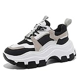 Toride Chunky Sneakers für Damen Plateau Sneakers Bequeme Wanderschuhe Mesh Breathable Wedge Casual Stylish Sports Jogging Athletic Schuhe
