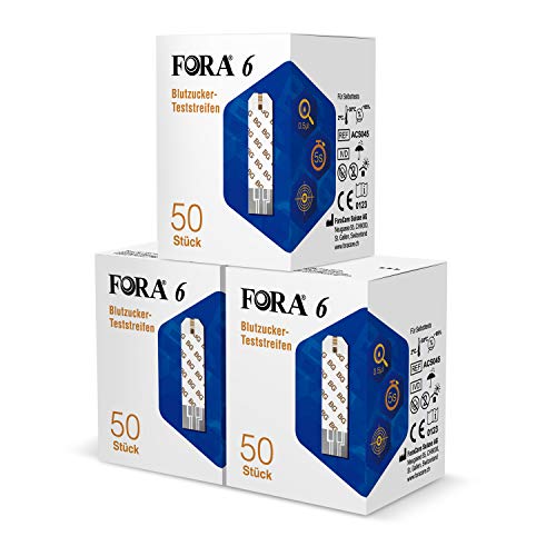 FORA 6 Blood Glucose Test Strips (ACS045)(50pcs/Box)(German)*3