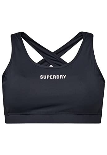 Superdry Womens Core Mid Impact Bra Sport-BH, Black, Medium