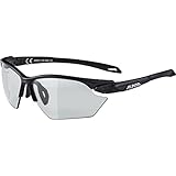ALPINA TWIST FIVE S HR V - Selbsttönende, Bruchfeste & Beschlagfreie Sport- & Fahrradbrille Mit 100% UV-Schutz Für Erwachsene, black matt, One Size