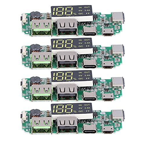 4Pcs Mobile Power Charging Board Dual USB 5V 2.4A Modul DIY USB Power Bank Board Battery Charge Protection Board mit Überladeschutz