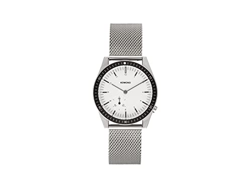 KOMONO Ray Legacy Mesh Silver Men's Japanese Quartz Analogue Watch with Stainless Steel Strap