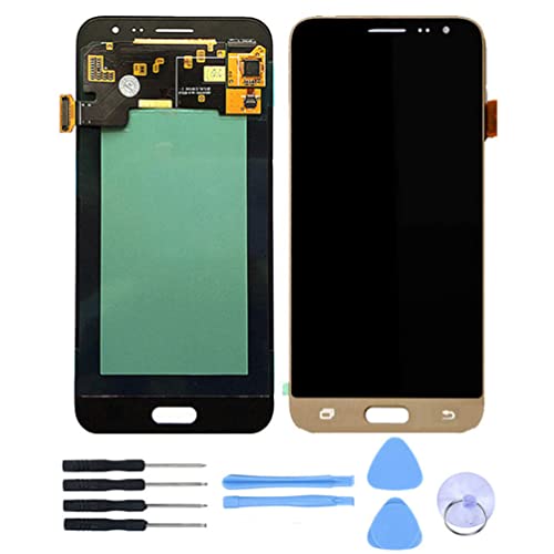 LiLiTok Handy Display Ersatz kompatibel für Samsung Galaxy J3 2016 J320 J320P/F/M/FN LCD Display Touchscreen Digitizer mit Reparaturwerkzeug (Gold)