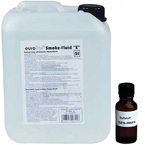 5 Liter Eurolite E (Extrem) Nebelfluid + 20 ml Duftstoff Tropic-Tutti-Frutti, Smoke-Fluid, Nebel-Fluid-Flüssigkeit für Nebelmaschine