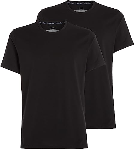 Calvin Klein Herren T-Shirt 2P S/S CREW NECK, Gr. X-Large, Schwarz (BLACK 001)
