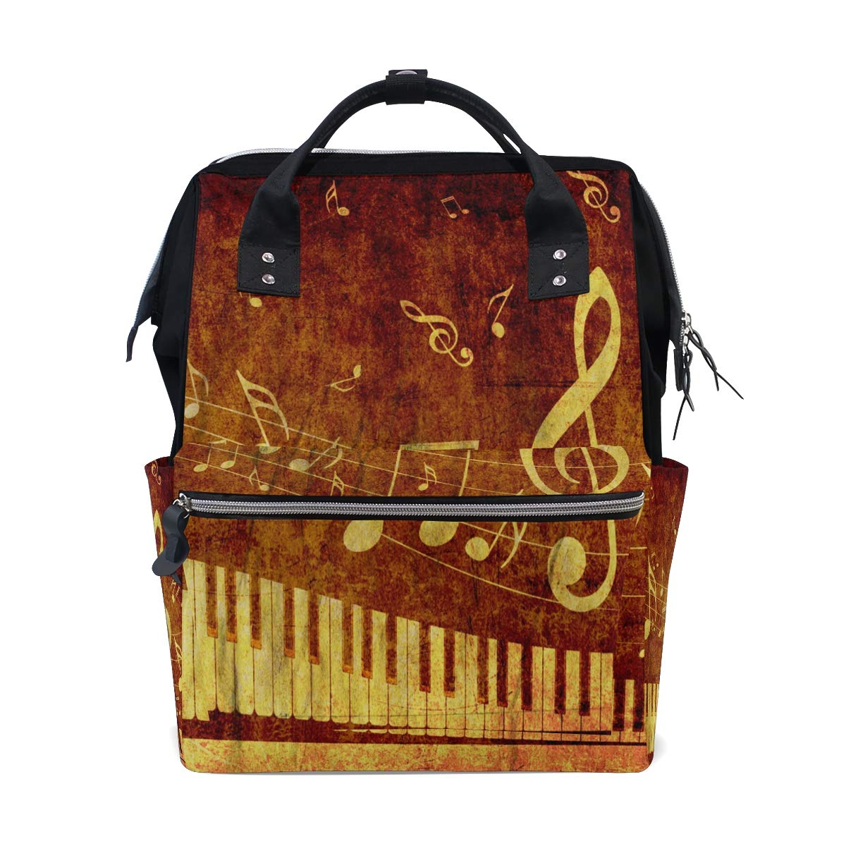 WowPrint Wickeltasche Vintage Alte Musik Noten Wickeltasche Große Kapazität Organizer Multifunktions Reise Rucksack für Baby Pflege