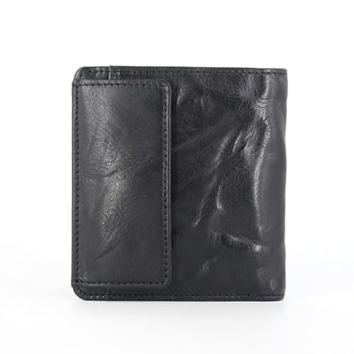 GHQYP Lässige Brieftasche aus Rindsleder, faltig, klein, mit Mehreren Kartenfächern, Kartenetui, Vintage-Kupplung für Erwachsene, Jugendliche, Familie, Freunde