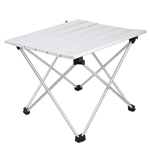 Fishlor Tragbarer Campingtisch, Klapptisch Aluminiumlegierung Tisch Faltbarer Schreibtisch Tisch Leichter Camping Picknicktisch im Freien(Klein)