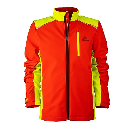 FORSBERG atmungsaktive Rödger II Softshelljacke, Farbe:gelb/rot, Größe:3XL