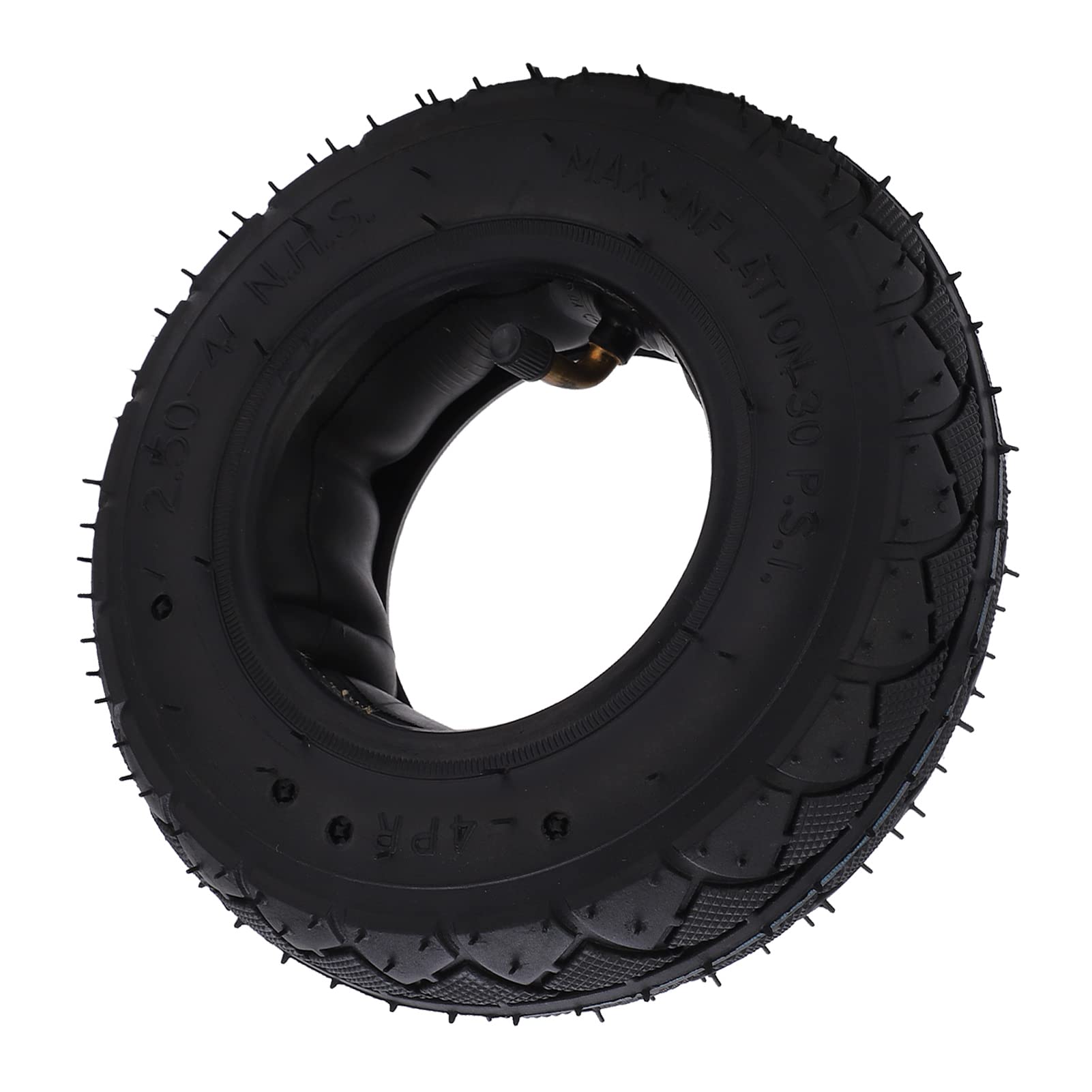 Gatuxe 2.50-4 Reifen und Schlauch, Anti-Aging 2.50-4 Reifen und Schlauchsatz Geräuscharmer, langlebiger, sicherer Gummi für Roller