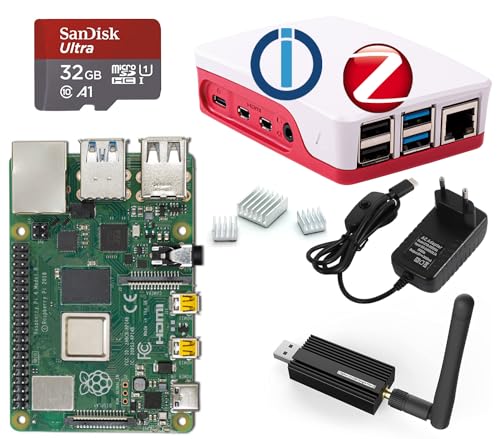 Raspberry Pi 4 Model B, 8 GB (8GB) mit ioBroker + ZigBee USB Stick Komplett-Set