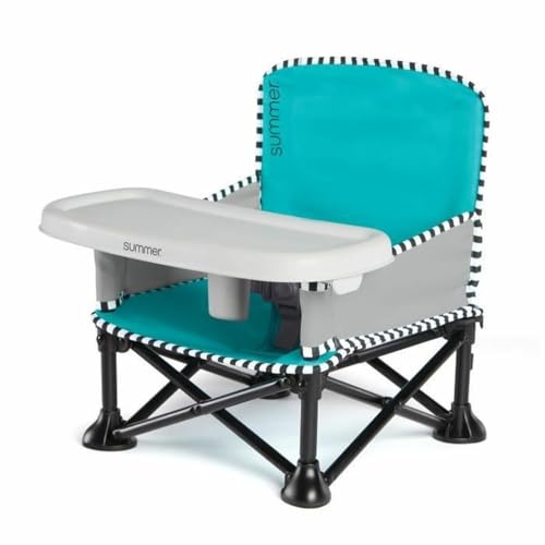 Summer Pop ’n Sit SE Kindersitz, Sweet Life Edition, Farbe Aqua Sugar - Kindersitz für den Innen- und Außenbereich - schnell, einfach und handlich zusammenklappbar