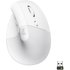 Logitech Lift Vertical Ergonomic Mouse Ergonomische Maus Bluetooth®, Funk Optisch Weiß 6 Tasten 40