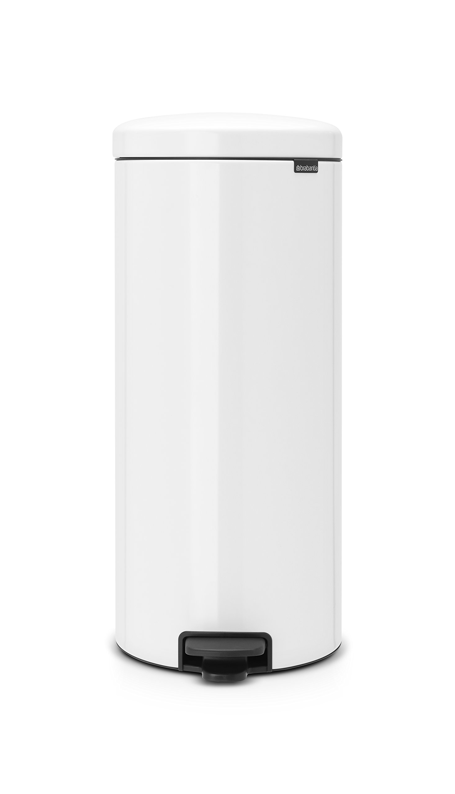 Brabantia Treteimer mit Inneneimer aus Kunststoff, stahl, Weiss, 30 Liter