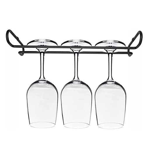 PooBa Stielglasregale, Weinglashalter, Stielglasregal-Aufhänger, Weinglasregal unter dem Schrank, Hängeglas-Aufbewahrungsregal-Organizer, for die Schraubmontage in der Küchenbar