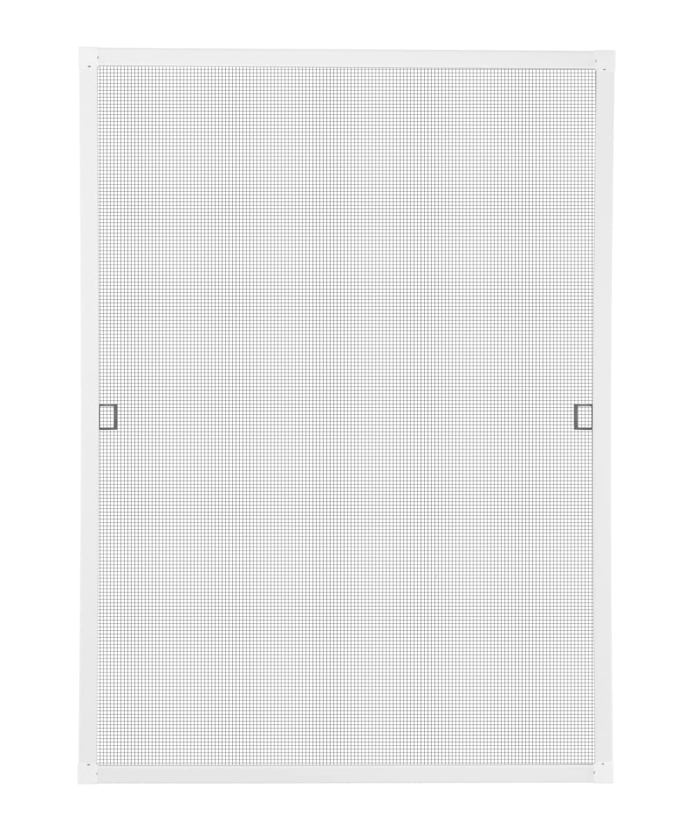 Schellenberg 70042 Insektenschutz Fenster Premium, Fliegengitter mit Rahmen aus Aluminium, 140 x 150 cm, Weiß