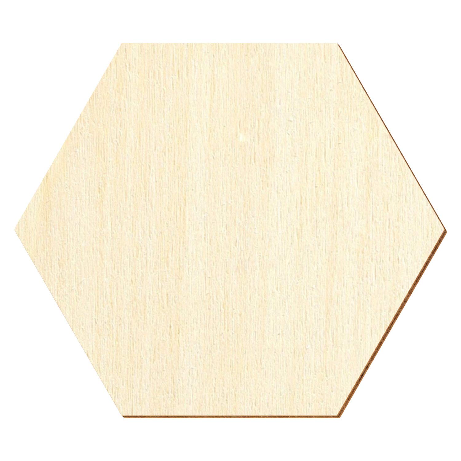 Holz Hexagon Sechseck - Deko Basteln 3-50cm, Größe:15cm, Pack mit:10 Stück