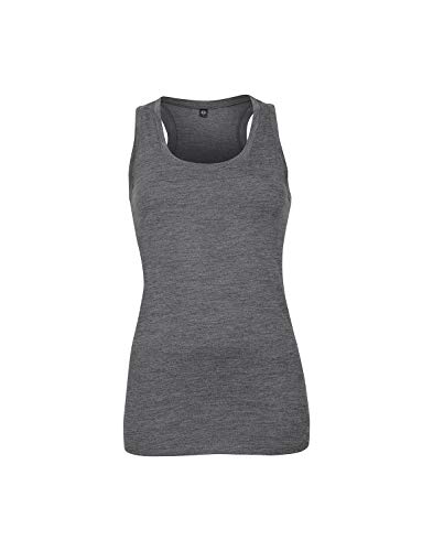 Dilling Tanktop für Damen aus 100% Bio-Merinowolle Dunkelgrau meliert 38