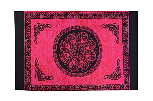Sarong Pareo Wandbehang Pink Keltisch Kreis Celtic Lunghi Dhoti Schal + Schnalle