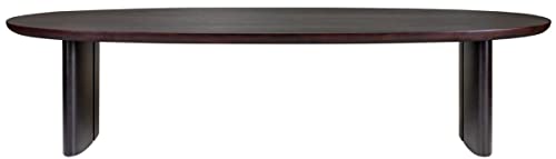 Casa Padrino Luxus Eukalyptusfurnier Esstisch Dunkelbraun - Verschiedene Größen - Ovaler Küchentisch - Massivholz Esszimmertisch - Luxus Esszimmermöbel, Tisch Grösse:230 x 105 cm