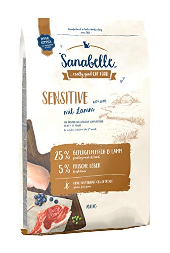 Sanabelle Sensitive mit Lamm | Katzentrockenfutter für ernährungssensible Katzen, 1er Pack (1 x 10000 g)
