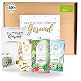 Gute Besserung Tee Geschenkset – 3 Bio-Tees & 48-seitiges Tee Magazin – Das ultimative Genesungsgeschenk für Männer und Frauen - get well soon