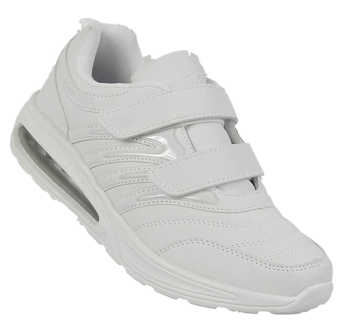 Bootsland Unisex Klett Sportschuhe Sneaker Turnschuhe Freizeitschuhe 001, Schuhgröße:43, Farbe:Weiß