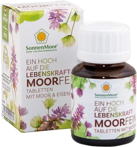 SonnenMoor MoorFein Tabletten - 30 Stück - natürliche gepresste Moortabletten zum Einnehmen zur Förderung von Wohlbefinden und Vitalität