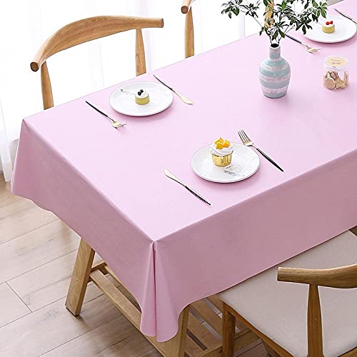 XQSSB Abwaschbar Tisch Decke Anti Kratzer Geeignet für Home Küche Dekoration Verschiedene Größen Rosa 140 × 220cm