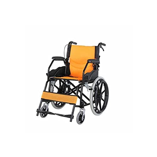 Klappbarer Transport-Haushaltsmobiler tragbarer Rollstuhl mit Armlehnen und Beingurt, Mobilitätshilfe für körperlich beeinträchtigte, behinderte und ältere Benutzer (B) (B)