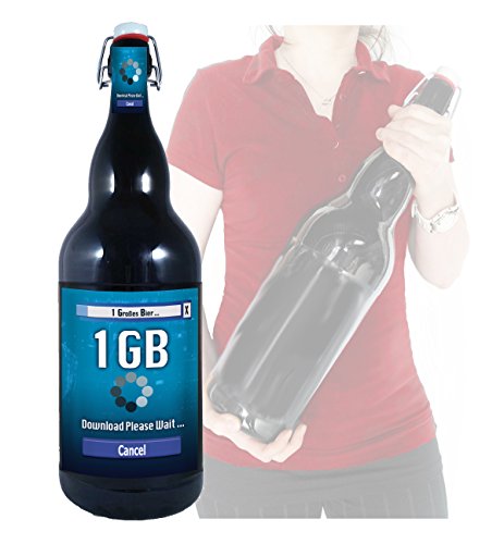 1 GB EIN GROSSES BIER - Das Download Gamer Bier 3 Liter XXX Pils Bügelflasche
