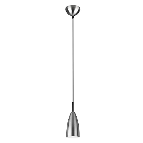 etc-shop Pendellampe Esstisch hängend Hängelampe einflammig silber Pendelleuchte Höhenverstellbar, Metall, 1x E14 Fassungen, DxH 10x150 cm