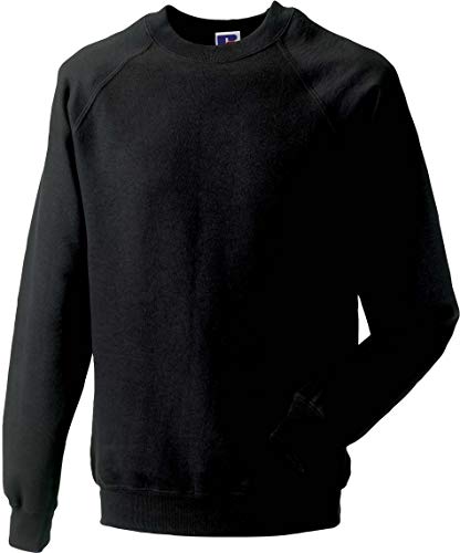 Russel Europe Herren Raglan Sweatshirt Pullover, Größe:XL, Farbe:Black
