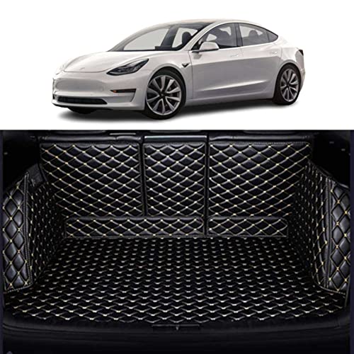 WYYUE Kofferraummatte für Tesla Model Y 2021 2022, Kofferraumwanne Antirutschmatte, Kofferraum Schutzmatte Kofferraumschutz Auto Zubehör