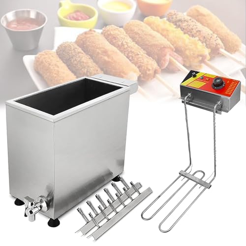 Elektrische Deep Hot Corn Dog Fritteusenmaschine, Snackmaschinen für Chips, Pommes Frites, Donuts und mehr, 12-teiliges Wurstbratgerät